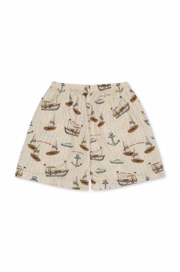 Детские хлопковые шорты Konges Sløjd цвет бежевый однотонные