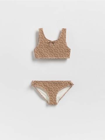 Reserved - Роздільний купальник з візерунком - коричневий - 706FS-88X Reserved - Роздільний купальник з візерунком - коричневий - 706FS-88X