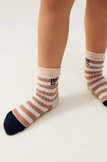 Детские носки Liewood Silas Socks 3-Pack 3 шт цвет розовый LW15118 Детские носки Liewood Silas Socks 3-Pack 3 шт цвет розовый LW15118