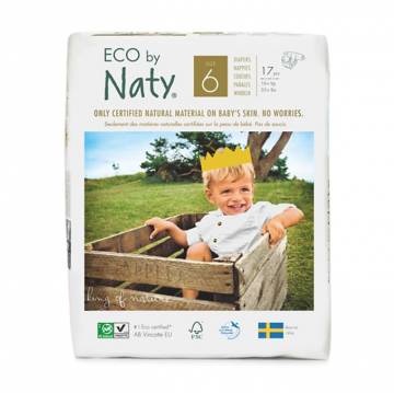 Подгузники органические ECO by Naty, размер 6 (от 16 кг), 17 шт