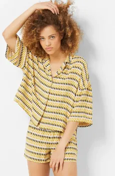 Женская рубашка с узором MICHA Разноцветный S Etam 6540849