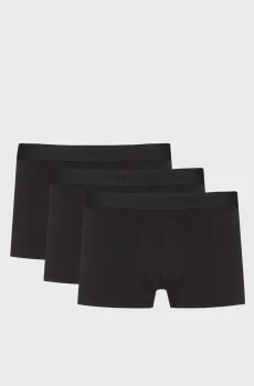 Мужские черные боксеры (3 шт) LOW RISE TRUNK Черный S Calvin Klein 000NB3651A