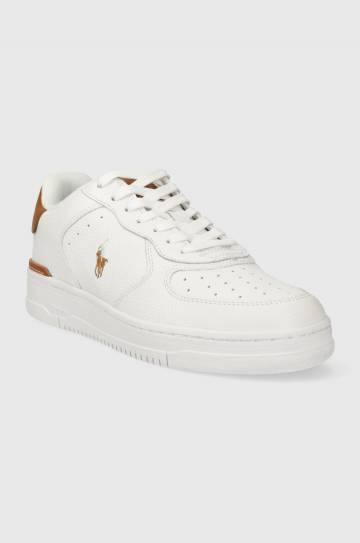 Кожаные кроссовки Polo Ralph Lauren Masters Crt цвет белый 809923071002 Кожаные кроссовки Polo Ralph Lauren Masters Crt цвет белый 809923071002