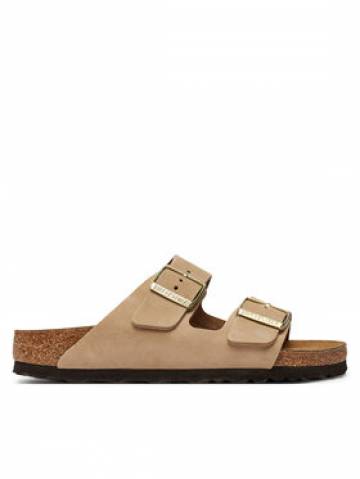 Birkenstock Шльопанці Arizona Sfb Lenb 1019016 Бежевий Birkenstock Шльопанці Arizona Sfb Lenb 1019016 Бежевий