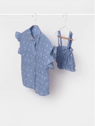 Mayoral Блузка 6105 Голубий Regular Fit Mayoral Блузка 6105 Голубий Regular Fit