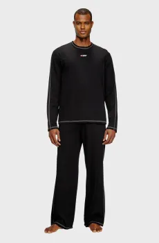 Мужская черная пижама (лонгслив, брюки) SET-NOLAN-D-CORE Черный L Diesel A19349 0PJBB