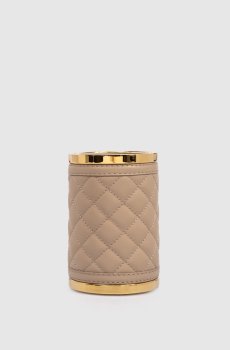 Коричневый кожаный держатель для зубных щеток Alghero Diamonds