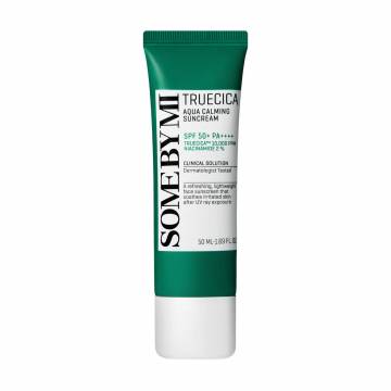 Успокаивающий солнцезащитный крем для лица Some By Mi Truecica Aqua Calming Suncream, SPF 50+ PA++++, 50 мл Успокаивающий солнцезащитный крем для лица Some By Mi Truecica Aqua Calming Suncream, SPF 50+ PA++++, 50 мл