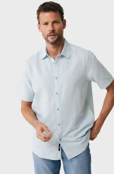 Мужская голубая льняная рубашка BRANDON Голубой S Mexx MF007200341M