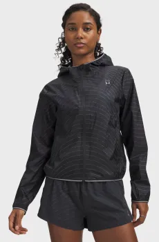 Женская черная ветровка UA Halo Run ReflectiveJacket-GRY Черный XS Under Armour 6012323-016