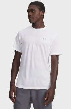 Мужская белая футболка UA Velociti SS-WHT Белый L Under Armour 6009517-100