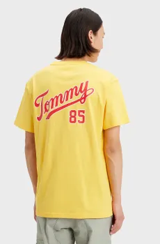 Мужская желтая футболка TJM CLSC COLLEGE 85 LOGO TEE Желтый S Tommy Jeans DM0DM15672