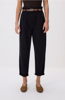 Reserved - Джинси paperbag - чорний - 148IL-99J