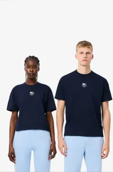 Темно-синяя футболка (унисекс) Синий XXL Lacoste TH2739166