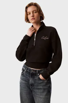 Женская черная спортивная кофта FRENCH TERRY Черный L Calvin Klein Jeans LV047H239G