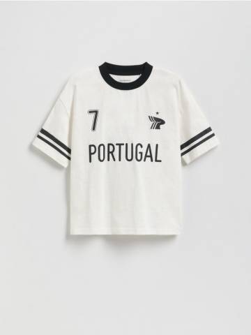 Reserved - Футболка з принтом - кремовий - 950EG-01X