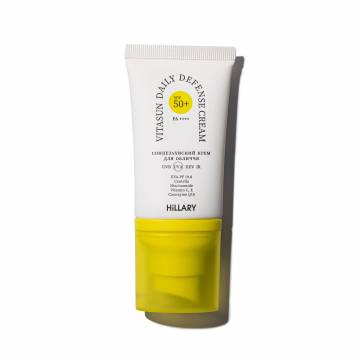 Сонцезахисний крем для обличчя SPF 50+ Hillary VitaSun Daily Defense Cream, 40 мл Сонцезахисний крем для обличчя SPF 50+ Hillary VitaSun Daily Defense Cream, 40 мл