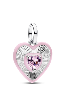 Медальйон "Сяюче рожеве серце"