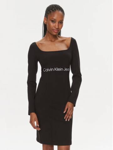Calvin Klein Jeans Повсякденна сукня J20J221989 Чорний Slim Fit Calvin Klein Jeans Повсякденна сукня J20J221989 Чорний Slim Fit