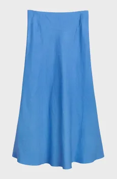 Женская синяя льняная юбка LINEN BLEND SKIRT Синий 34 Gant 4400162