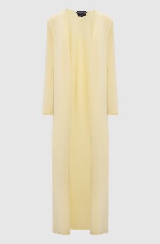 Желтый удлиненный кардиган из шерсти