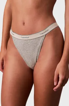 Женские серые трусики TANGA Серый M Calvin Klein LV00QF8370