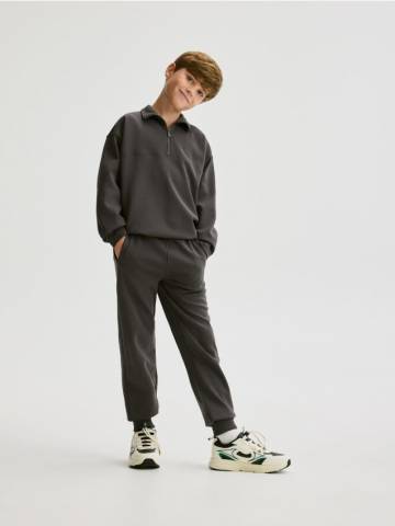 Reserved - Бавовняний комплект - темно-сірий - 149FI-90X