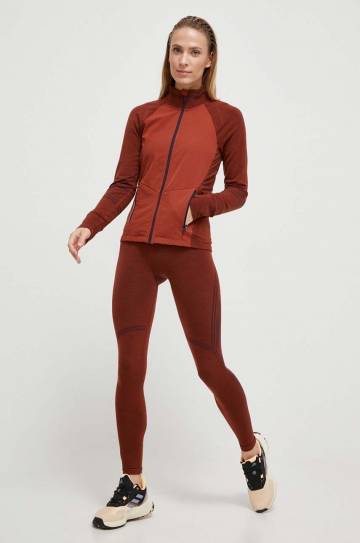 Спортивная кофта Smartwool Intraknit Active цвет коричневый однотонная Спортивная кофта Smartwool Intraknit Active цвет коричневый однотонная