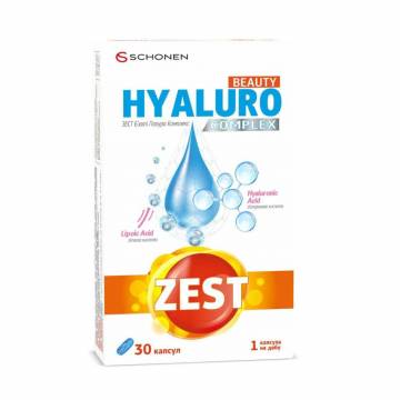 Комплекс для красоты и здорового вида кожи Schonen Zest Beauty Hyaluro Complex, 30 капсул Комплекс для красоты и здорового вида кожи Schonen Zest Beauty Hyaluro Complex, 30 капсул