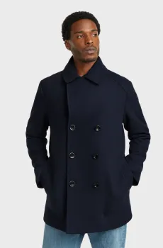 Мужское темно-синее шерстяное пальто Синий XXL G-Star RAW D25402,D445