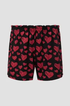 Женские черные шорты с узором Черный S HUGO 50534304;640