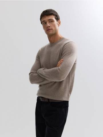 Reserved - Шерстяний светр з кашміром - бежевий - 439GQ-80M