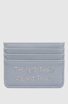 Голубой картхолдер с надписью