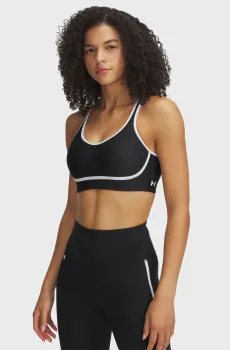 Женский черный топ Infinity Mid Piped Черный L (D-DD) Under Armour 1389826-001