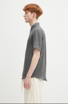 Льняная рубашка A.P.C. chemisette bellini logo