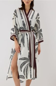 Reserved - Пляжна накидка з віскози - коричневий - 220ID-88X
