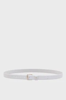 Женский белый кожаный ремень SQUARE Белый 95 Tommy Hilfiger AW0AW17756