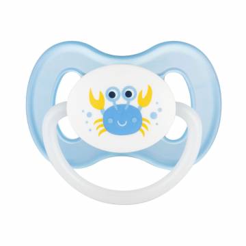 Пустышка латексная Canpol Babies Nature круглая, голубая, с рождения до 6 месяцев (22/606)