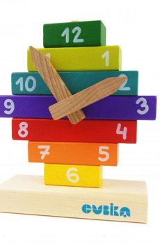 Деревянная игрушка-конструктор Cubika Часы, 10 деталей, от 1.5 года (14354)