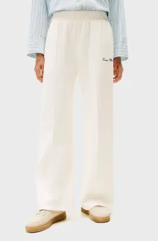 Женские белые спортивные брюки SCRIPT STRAIGHT PIQUE Белый XS Tommy Hilfiger WW0WW45744