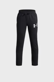 Детские черные спортивные брюки UA Rival Flc Cblck Grphc Jgr Черный 14 Under Armour 6004995-001