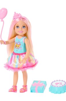 Игровой набор Barbie Вечеринка именинницы с куклой Челси, с аксессуарами, от 3 лет, 14 см (JJB37)