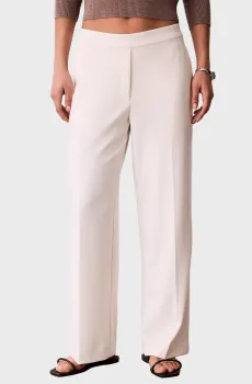Женские белые брюки CREPE TRAVEL Белый 8 Calvin Klein LV044F648G
