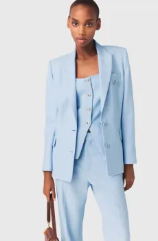 Женский голубой жакет Голубой 34 MAJE MFPVE00781_Blue Sky