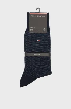 Мужские темно-синие носки PREMIUM BIRDSEYE Синий 39-40 Tommy Hilfiger 701229684