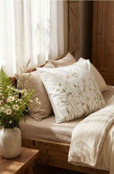 Декоративна наволочка - кремовий