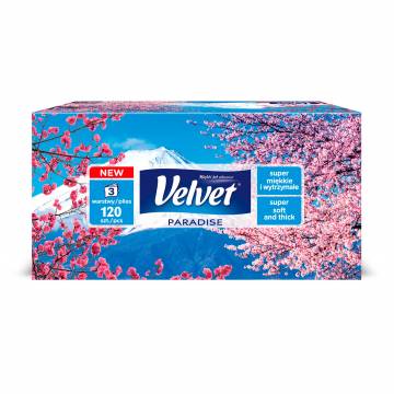 Косметические салфетки Velvet Paradise 3-слойные, 120 шт Косметические салфетки Velvet Paradise 3-слойные, 120 шт