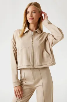 Женская бежевая спортивная кофта Бежевый L Guess V5YL08.KCX42;G1DR