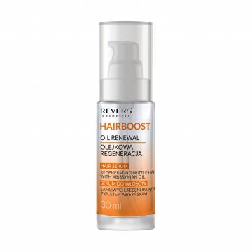 Восстанавливающая сыворотка Revers Cosmetics Hairboost Hair Serum для ломких волос, с абиссинским маслом, 30 мл Восстанавливающая сыворотка Revers Cosmetics Hairboost Hair Serum для ломких волос, с абиссинским маслом, 30 мл