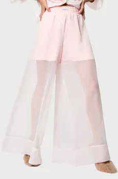 Женские пудровые брюки Розовый L ANDRE TAN 41021